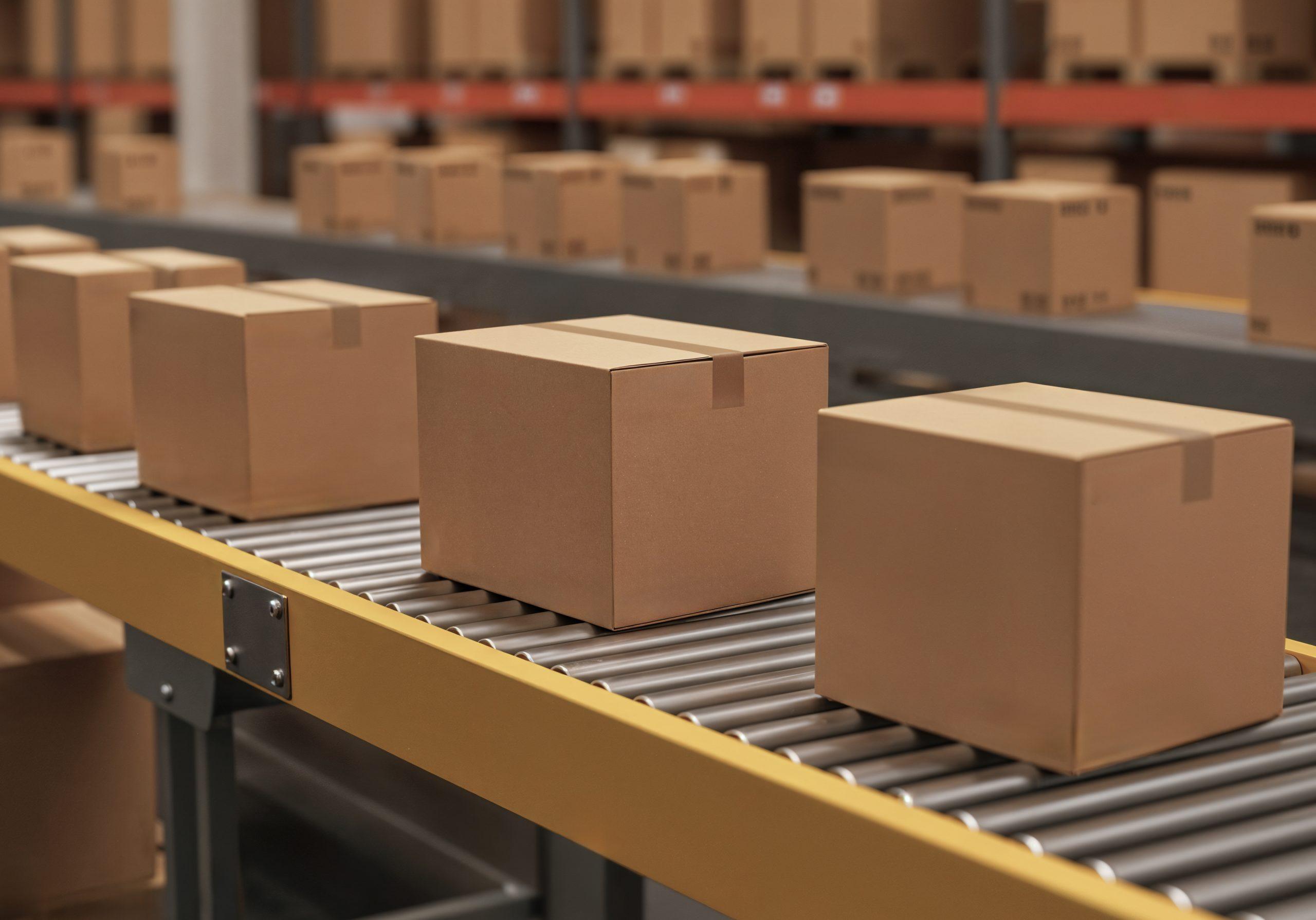 cardboard-boxes-conveyor-belt-warehouse